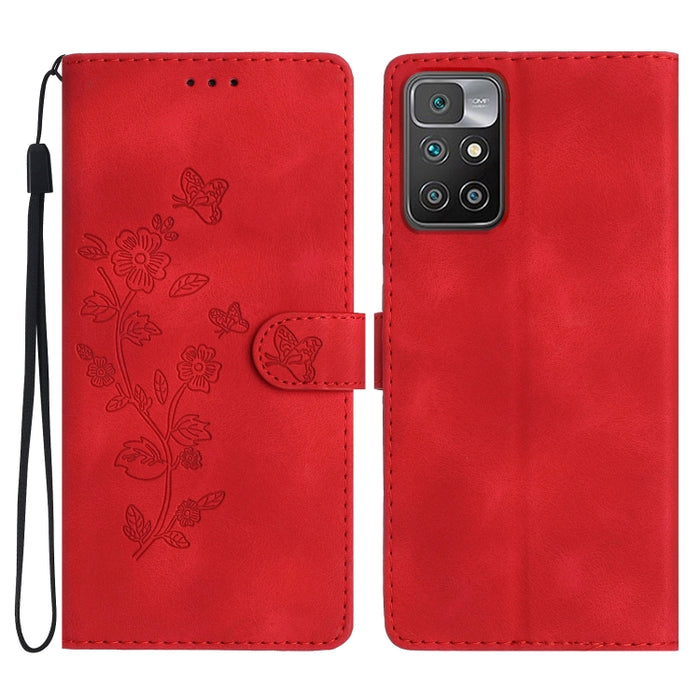 Caja del teléfono del cuero del patrón de relieve de la mariposa de la flor, For Xiaomi Redmi 10, For Xiaomi Mi 11 Lite, For Xiaomi Mi 11 Ultra, For Xiaomi Mi 11 Pro, For Xiaomi Redmi Note 10 5G, For Xiaomi Redmi 9A, For Xiaomi Redmi 9                 ...