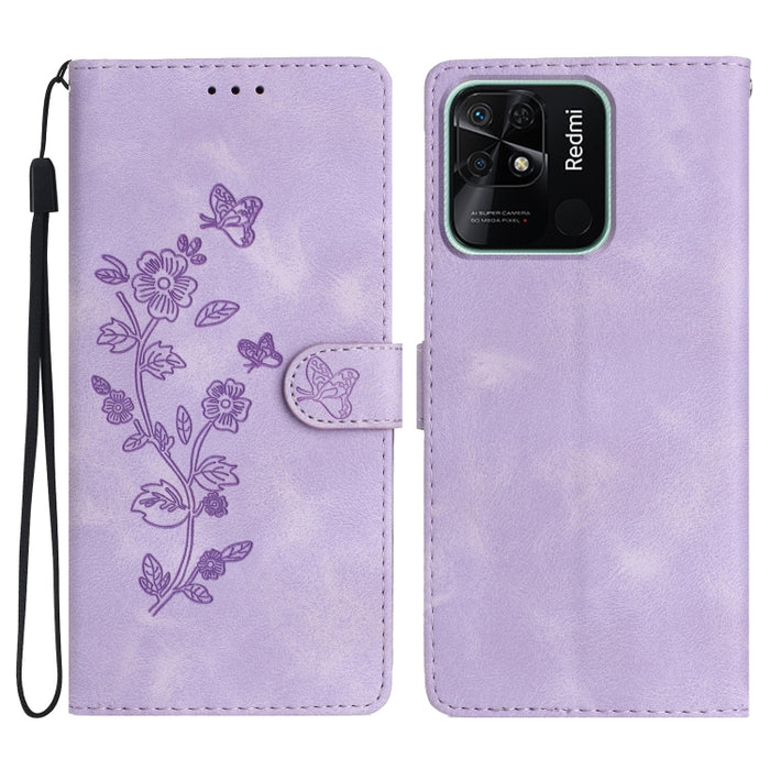 Caja del teléfono del cuero del patrón de relieve de la mariposa de la flor, For Xiaomi Redmi Note 12S, For Xiaomi Redmi 13C 4G, For Xiaomi Redmi Note 12 Pro 5G, For Xiaomi 13T, For Xiaomi Redmi Note 12 5G, For Xiaomi 13 Pro, For Xiaomi 13             ...