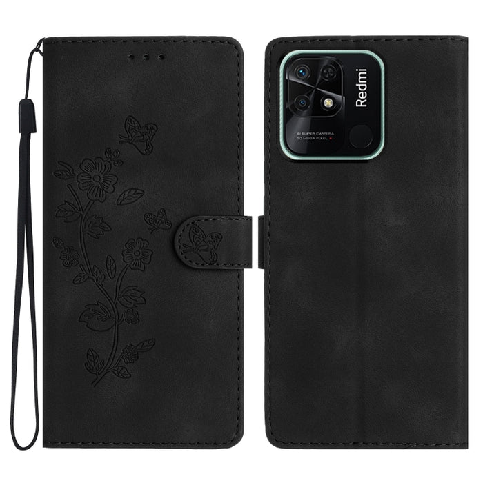 Caja del teléfono del cuero del patrón de relieve de la mariposa de la flor, For Xiaomi Redmi Note 12S, For Xiaomi Redmi 13C 4G, For Xiaomi Redmi Note 12 Pro 5G, For Xiaomi 13T, For Xiaomi Redmi Note 12 5G, For Xiaomi 13 Pro, For Xiaomi 13             ...