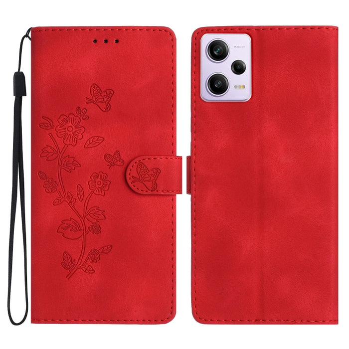 Caja del teléfono del cuero del patrón de relieve de la mariposa de la flor, For Xiaomi Redmi Note 12S, For Xiaomi Redmi 13C 4G, For Xiaomi Redmi Note 12 Pro 5G, For Xiaomi 13T, For Xiaomi Redmi Note 12 5G, For Xiaomi 13 Pro, For Xiaomi 13             ...