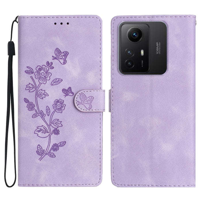 Caja del teléfono del cuero del patrón de relieve de la mariposa de la flor, For Xiaomi Redmi Note 12S, For Xiaomi Redmi 13C 4G, For Xiaomi Redmi Note 12 Pro 5G, For Xiaomi 13T, For Xiaomi Redmi Note 12 5G, For Xiaomi 13 Pro, For Xiaomi 13             ...