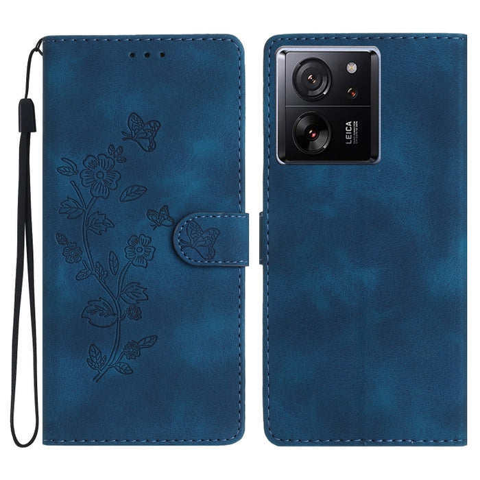 Caja del teléfono del cuero del patrón de relieve de la mariposa de la flor, For Xiaomi Redmi Note 12S, For Xiaomi Redmi 13C 4G, For Xiaomi Redmi Note 12 Pro 5G, For Xiaomi 13T, For Xiaomi Redmi Note 12 5G, For Xiaomi 13 Pro, For Xiaomi 13             ...