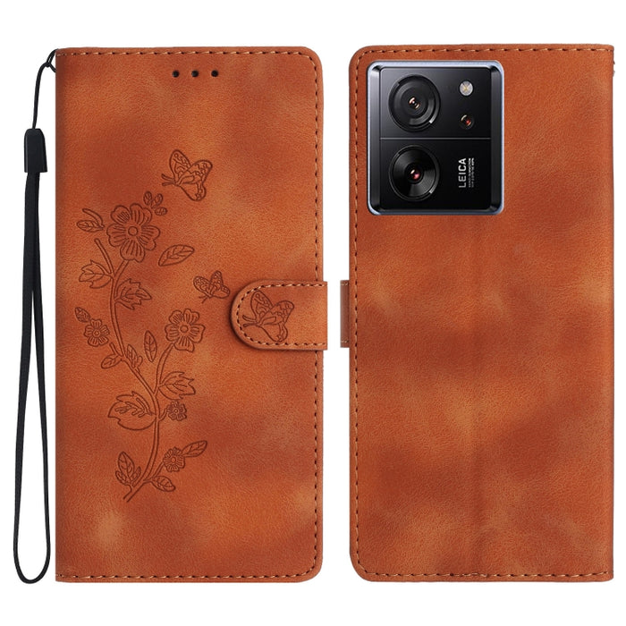Caja del teléfono del cuero del patrón de relieve de la mariposa de la flor, For Xiaomi Redmi Note 12S, For Xiaomi Redmi 13C 4G, For Xiaomi Redmi Note 12 Pro 5G, For Xiaomi 13T, For Xiaomi Redmi Note 12 5G, For Xiaomi 13 Pro, For Xiaomi 13             ...