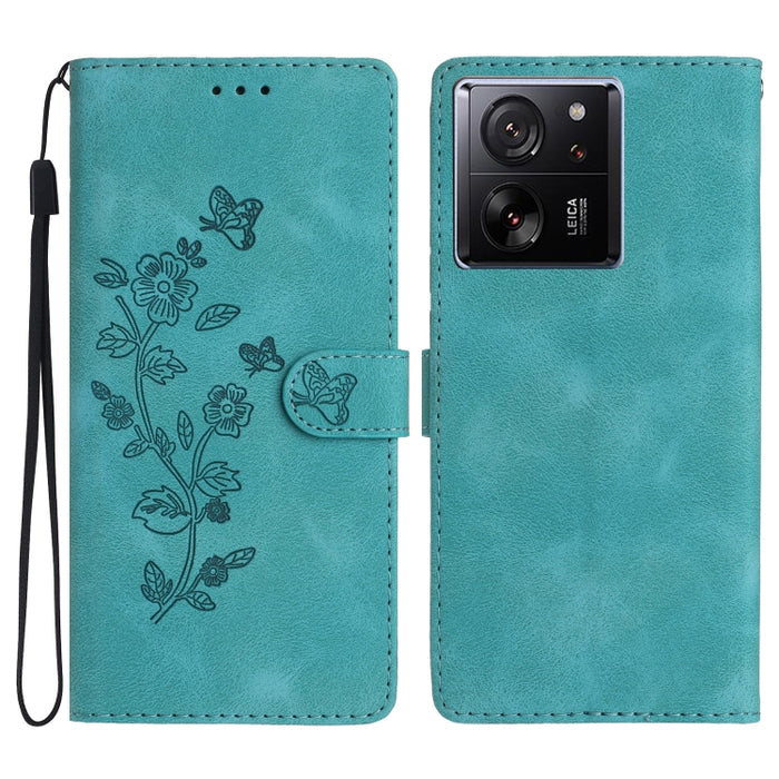 Caja del teléfono del cuero del patrón de relieve de la mariposa de la flor, For Xiaomi Redmi Note 12S, For Xiaomi Redmi 13C 4G, For Xiaomi Redmi Note 12 Pro 5G, For Xiaomi 13T, For Xiaomi Redmi Note 12 5G, For Xiaomi 13 Pro, For Xiaomi 13             ...