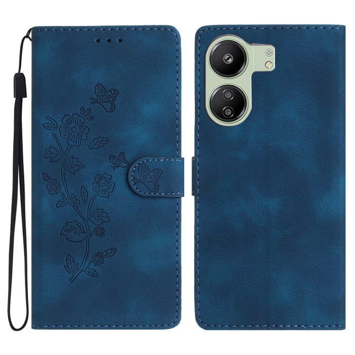 Caja del teléfono del cuero del patrón de relieve de la mariposa de la flor, For Xiaomi Redmi Note 12S, For Xiaomi Redmi 13C 4G, For Xiaomi Redmi Note 12 Pro 5G, For Xiaomi 13T, For Xiaomi Redmi Note 12 5G, For Xiaomi 13 Pro, For Xiaomi 13             ...
