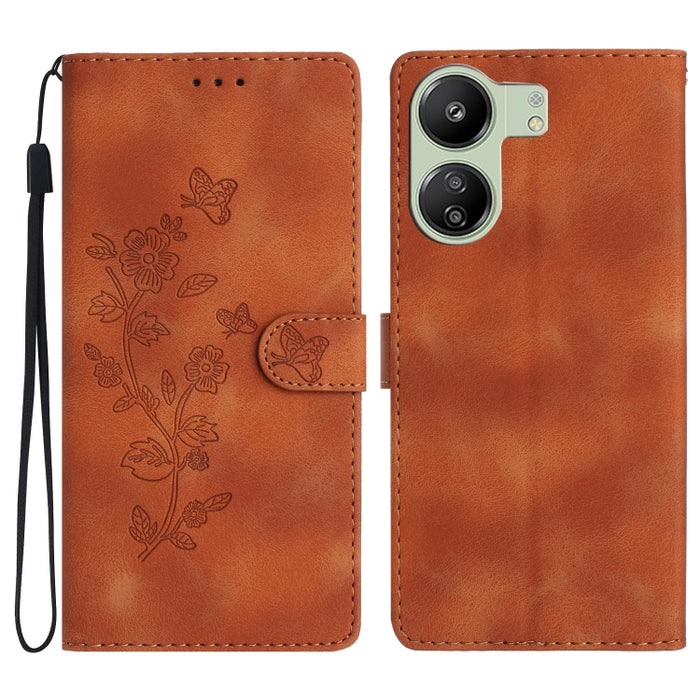 Caja del teléfono del cuero del patrón de relieve de la mariposa de la flor, For Xiaomi Redmi Note 12S, For Xiaomi Redmi 13C 4G, For Xiaomi Redmi Note 12 Pro 5G, For Xiaomi 13T, For Xiaomi Redmi Note 12 5G, For Xiaomi 13 Pro, For Xiaomi 13             ...