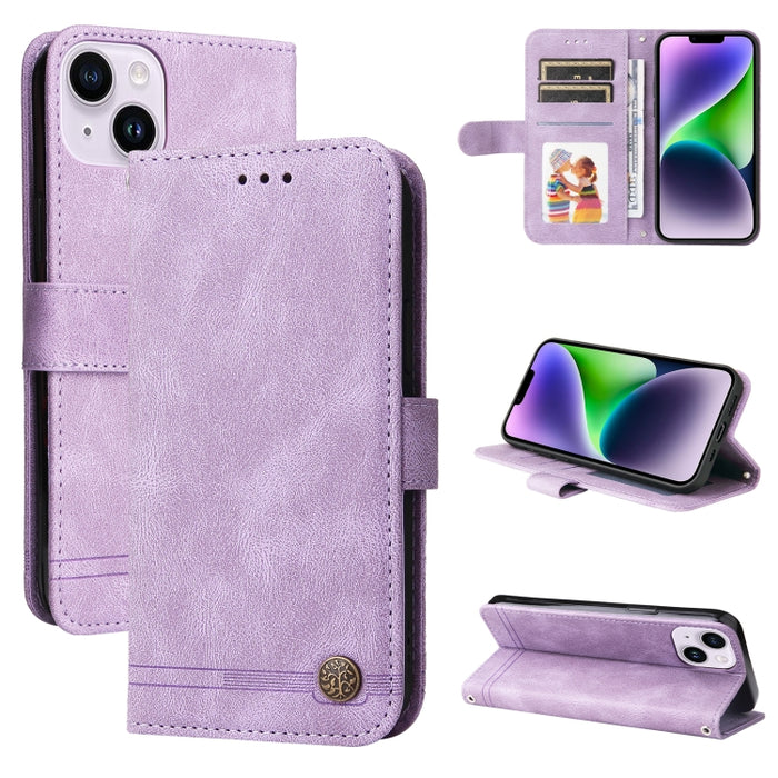 Skin Feel Life Tree Estuche de cuero para teléfono