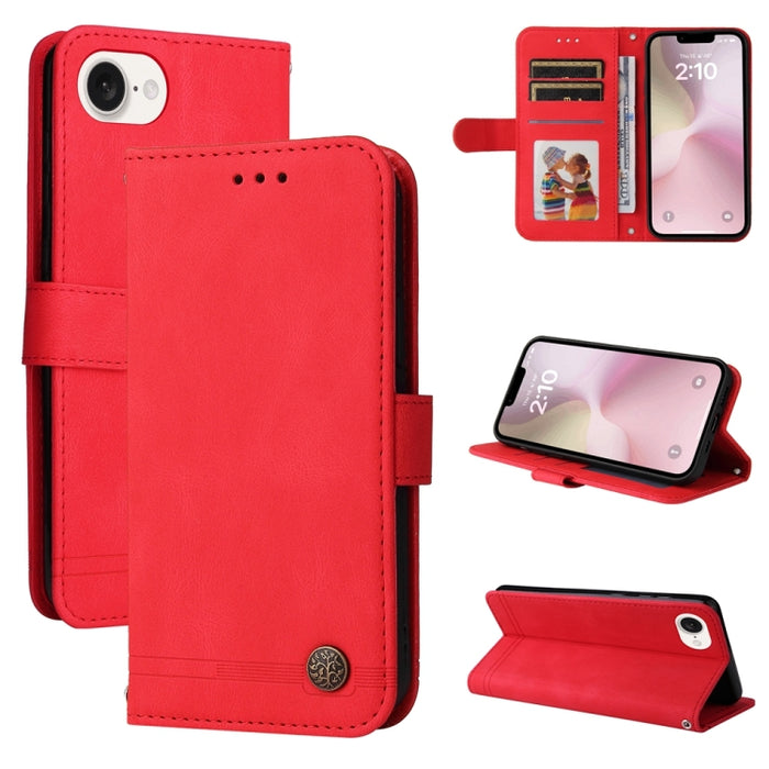 Skin Feel Life Tree Estuche de cuero para teléfono