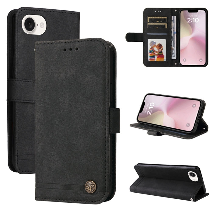 Skin Feel Life Tree Estuche de cuero para teléfono
