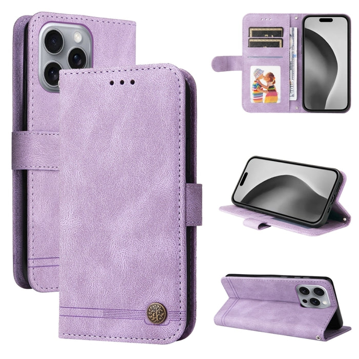 Skin Feel Life Tree Estuche de cuero para teléfono