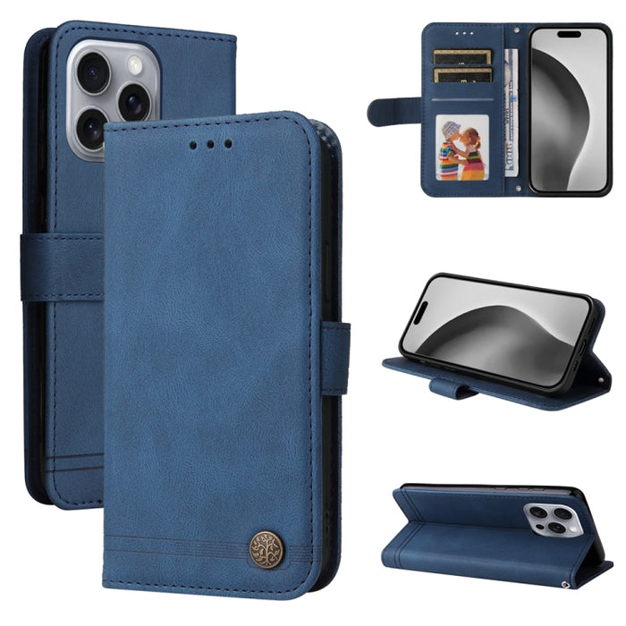 Skin Feel Life Tree Estuche de cuero para teléfono