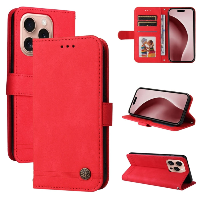 Skin Feel Life Tree Estuche de cuero para teléfono