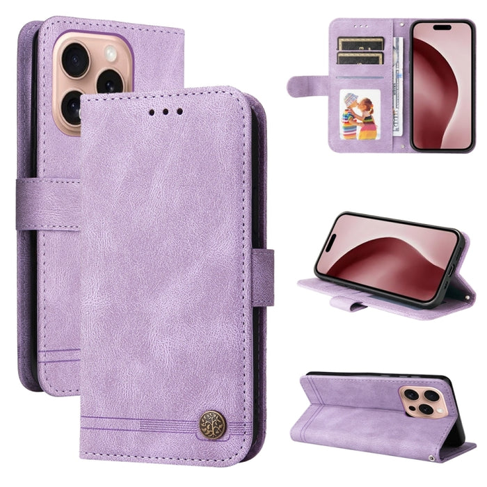 Skin Feel Life Tree Estuche de cuero para teléfono