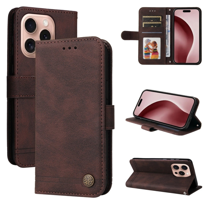 Skin Feel Life Tree Estuche de cuero para teléfono