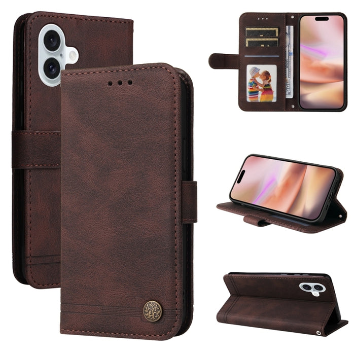 Skin Feel Life Tree Estuche de cuero para teléfono