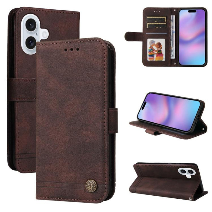 Skin Feel Life Tree Estuche de cuero para teléfono