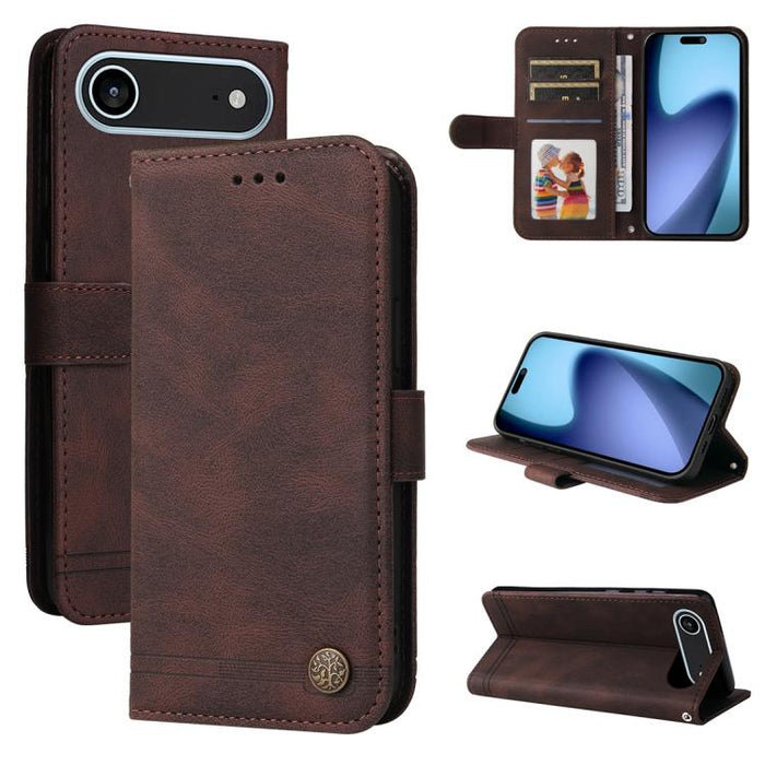Skin Feel Life Tree Estuche de cuero para teléfono