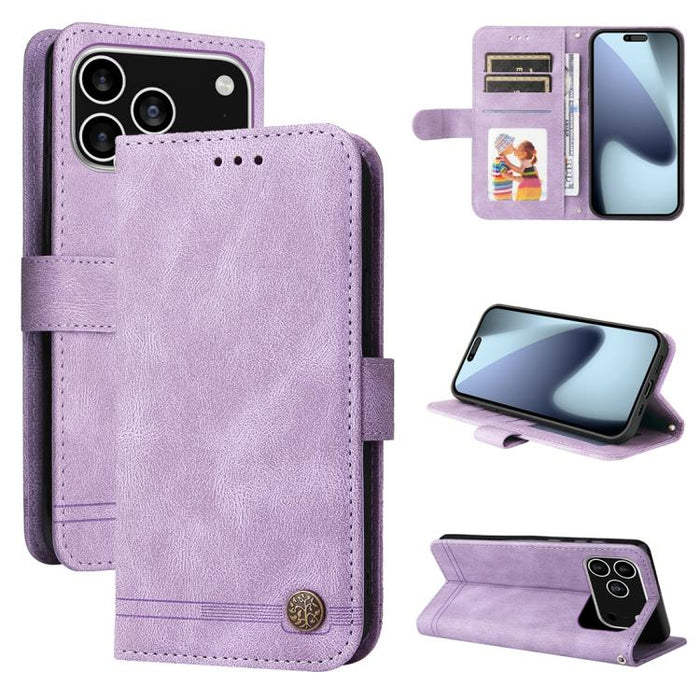 Skin Feel Life Tree Estuche de cuero para teléfono