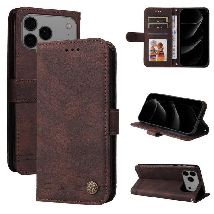 Skin Feel Life Tree Estuche de cuero para teléfono