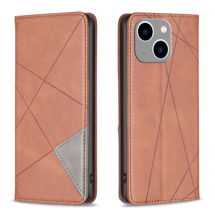 Estuche para teléfono de cuero magnético con textura de rombos
