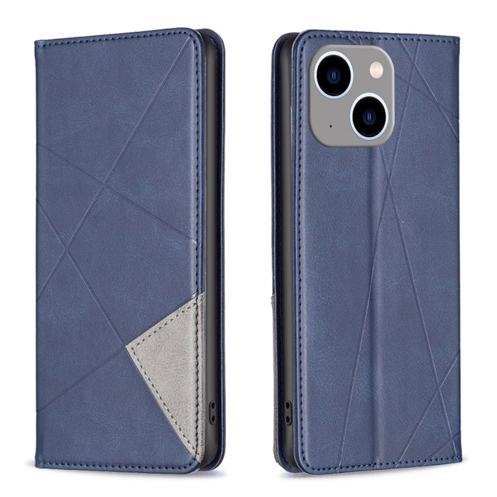 Estuche para teléfono de cuero magnético con textura de rombos
