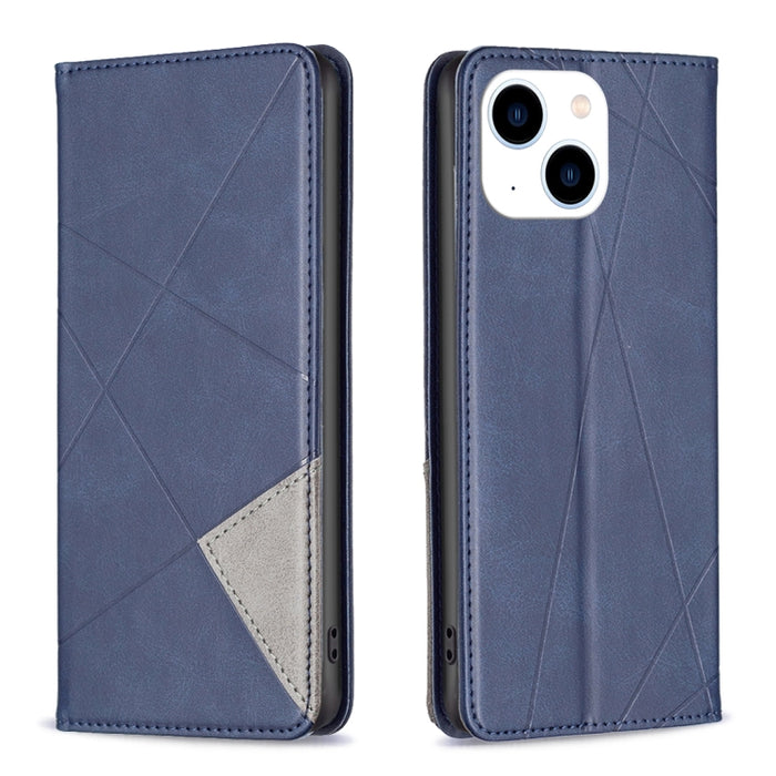 Estuche para teléfono de cuero magnético con textura de rombos