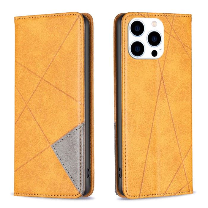 Estuche para teléfono de cuero magnético con textura de rombos