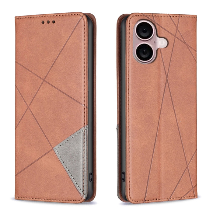Estuche para teléfono de cuero magnético con textura de rombos