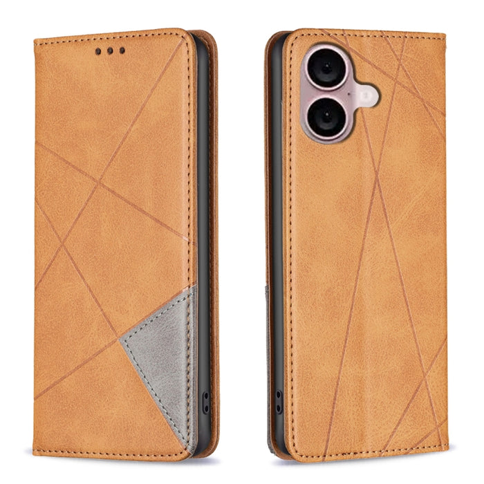 Estuche para teléfono de cuero magnético con textura de rombos