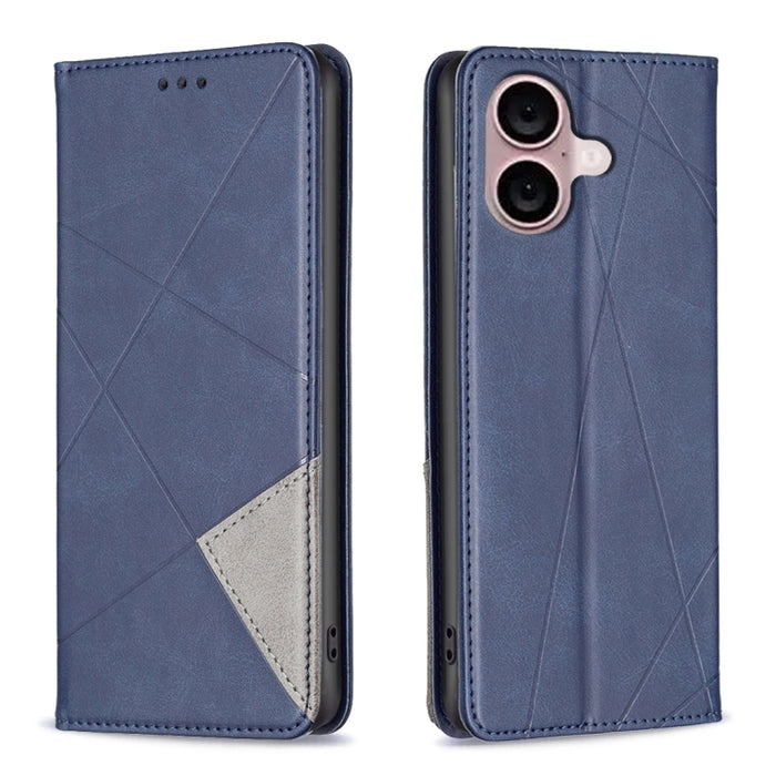 Estuche para teléfono de cuero magnético con textura de rombos