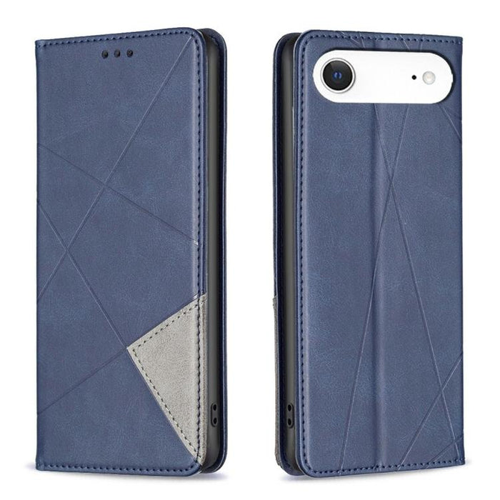 Estuche para teléfono de cuero magnético con textura de rombos