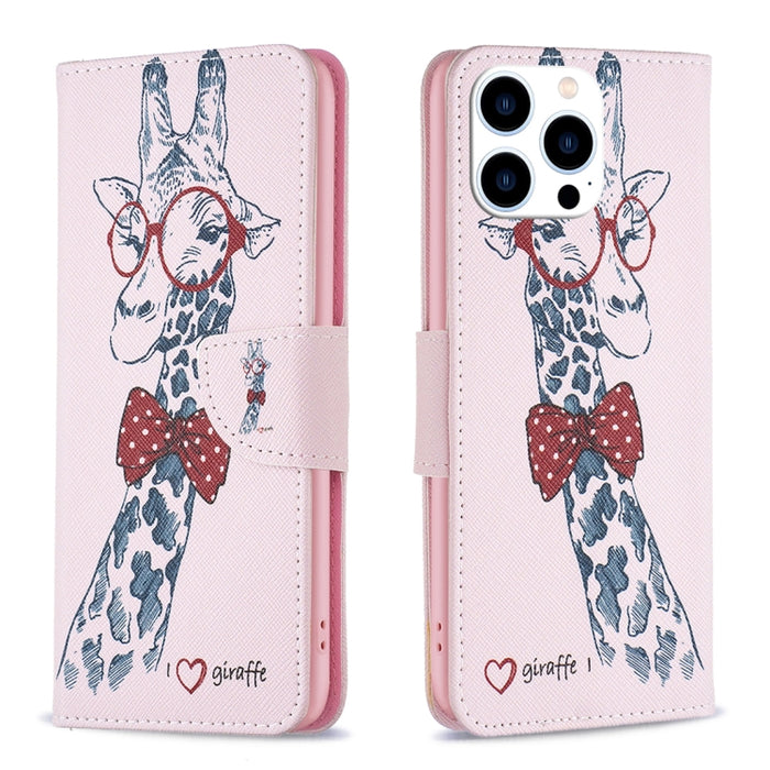 Estuche para teléfono de cuero con patrón de dibujo coloreado