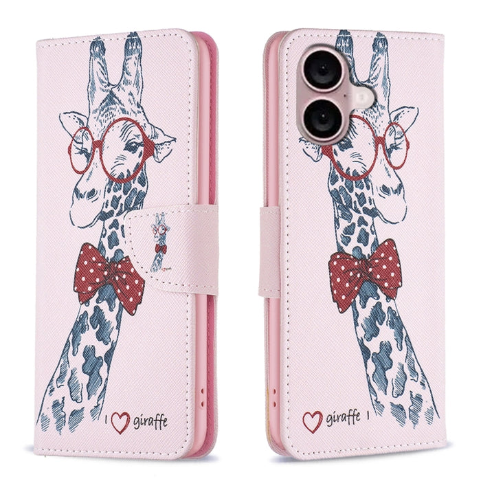Estuche para teléfono de cuero con patrón de dibujo coloreado