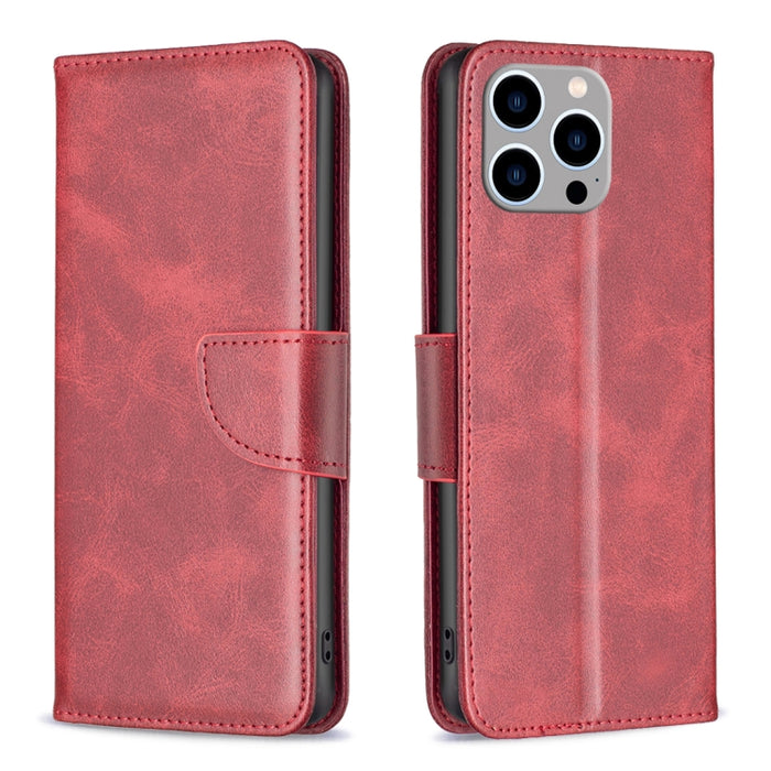 Estuche para teléfono de cuero con tapa de color puro con textura de piel de cordero