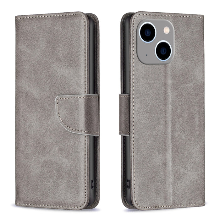 Estuche para teléfono de cuero con tapa de color puro con textura de piel de cordero