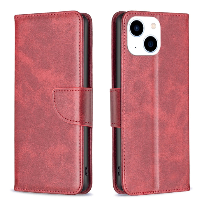 Estuche para teléfono de cuero con tapa de color puro con textura de piel de cordero
