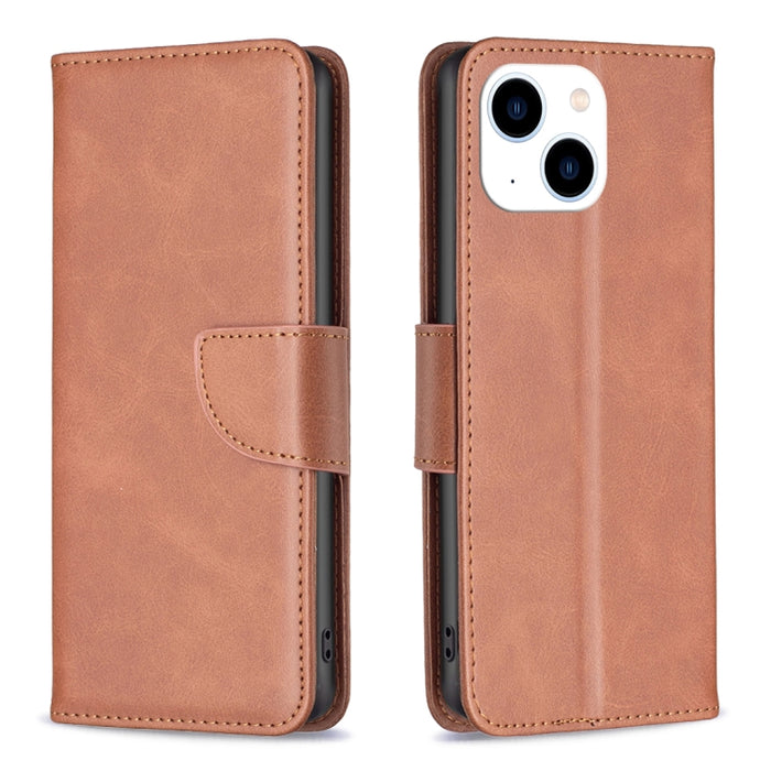 Estuche para teléfono de cuero con tapa de color puro con textura de piel de cordero
