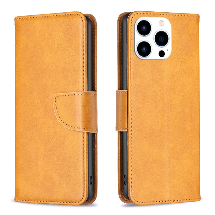 Estuche para teléfono de cuero con tapa de color puro con textura de piel de cordero