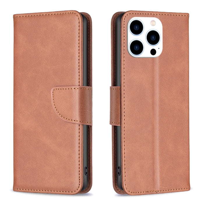 Estuche para teléfono de cuero con tapa de color puro con textura de piel de cordero