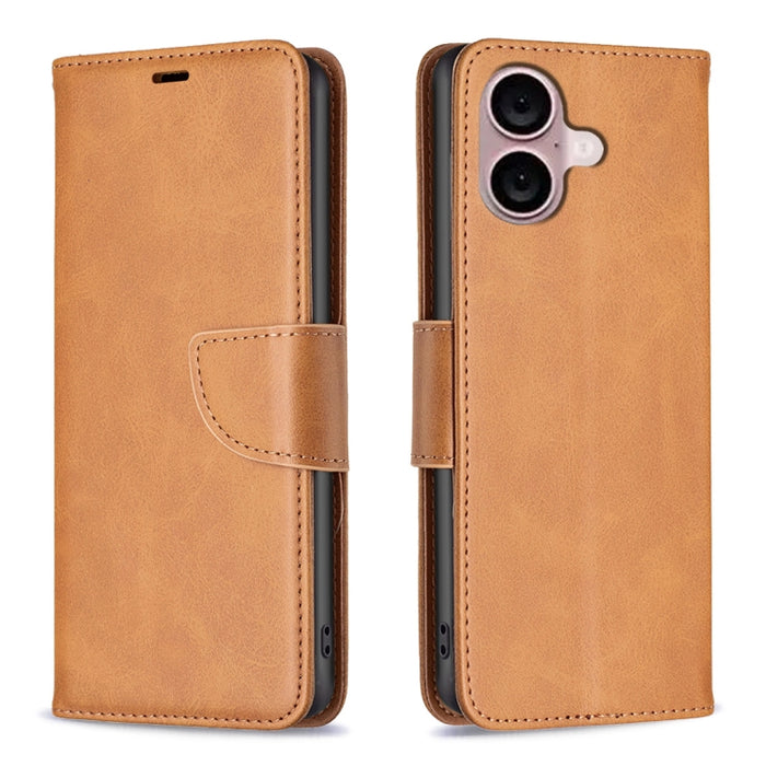 Estuche para teléfono de cuero con tapa de color puro con textura de piel de cordero