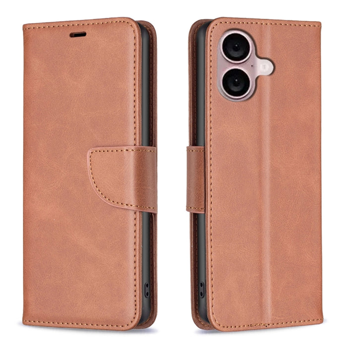 Estuche para teléfono de cuero con tapa de color puro con textura de piel de cordero