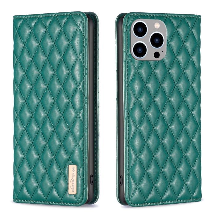 Estuche para teléfono con tapa de cuero magnético Diamond Lattice, For iPhone 18 Pro/17 Pro, For iPhone 18 Pro Max/17 Pro Max, For iPhone 17, For iPhone 17 Air, For iPhone 16 Pro Max, For iPhone 16 Pro, For iPhone 16 Plus, For iPhone 16                ...