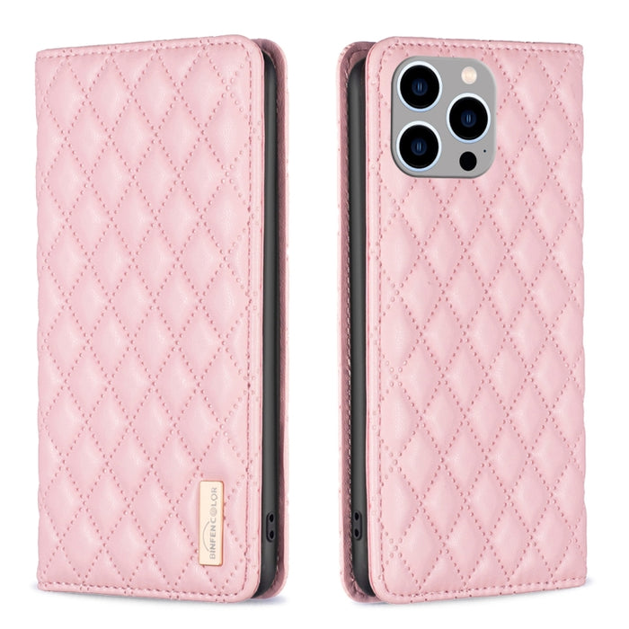 Estuche para teléfono con tapa de cuero magnético Diamond Lattice, For iPhone 18 Pro/17 Pro, For iPhone 18 Pro Max/17 Pro Max, For iPhone 17, For iPhone 17 Air, For iPhone 16 Pro Max, For iPhone 16 Pro, For iPhone 16 Plus, For iPhone 16                ...