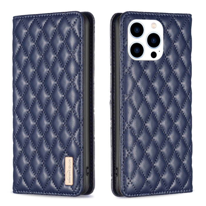 Estuche para teléfono con tapa de cuero magnético Diamond Lattice, For iPhone 18 Pro/17 Pro, For iPhone 18 Pro Max/17 Pro Max, For iPhone 17, For iPhone 17 Air, For iPhone 16 Pro Max, For iPhone 16 Pro, For iPhone 16 Plus, For iPhone 16                ...