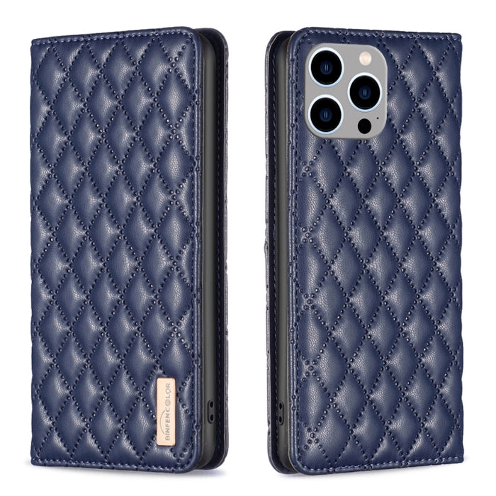 Estuche para teléfono con tapa de cuero magnético Diamond Lattice, For iPhone 18 Pro/17 Pro, For iPhone 18 Pro Max/17 Pro Max, For iPhone 17, For iPhone 17 Air, For iPhone 16 Pro Max, For iPhone 16 Pro, For iPhone 16 Plus, For iPhone 16                ...