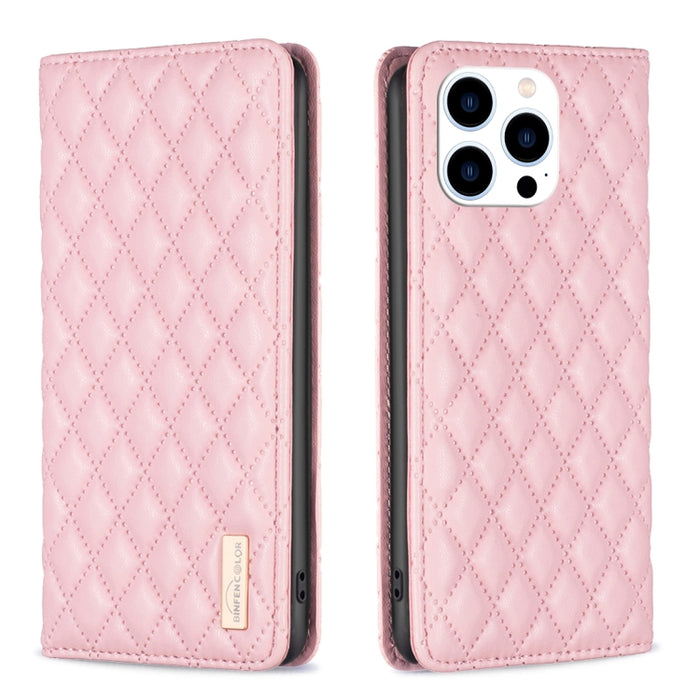 Estuche para teléfono con tapa de cuero magnético Diamond Lattice, For iPhone 18 Pro/17 Pro, For iPhone 18 Pro Max/17 Pro Max, For iPhone 17, For iPhone 17 Air, For iPhone 16 Pro Max, For iPhone 16 Pro, For iPhone 16 Plus, For iPhone 16                ...