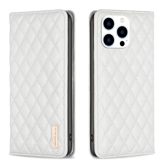 Estuche para teléfono con tapa de cuero magnético Diamond Lattice, For iPhone 18 Pro/17 Pro, For iPhone 18 Pro Max/17 Pro Max, For iPhone 17, For iPhone 17 Air, For iPhone 16 Pro Max, For iPhone 16 Pro, For iPhone 16 Plus, For iPhone 16                ...
