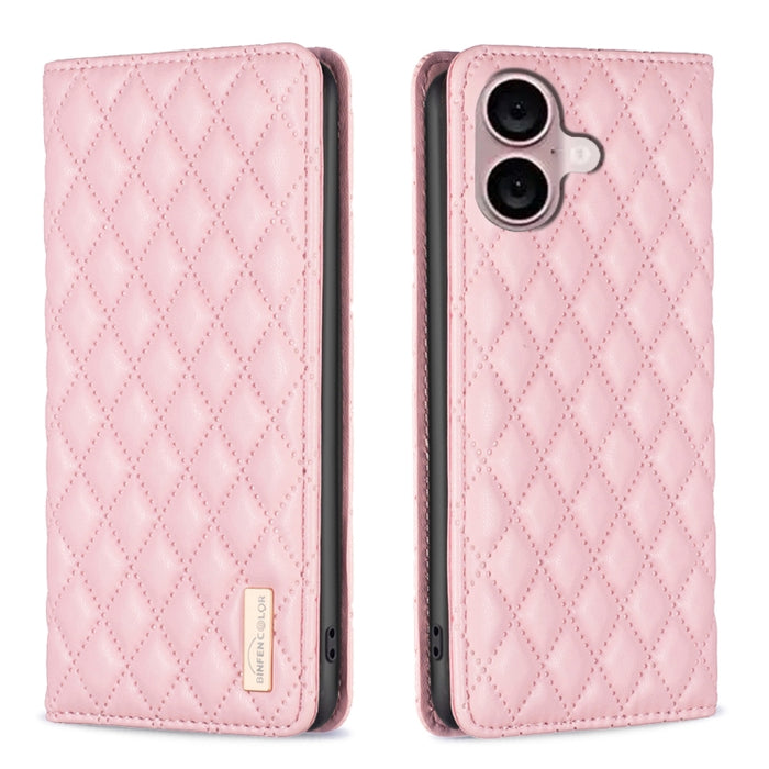 Estuche para teléfono con tapa de cuero magnético Diamond Lattice, For iPhone 18 Pro/17 Pro, For iPhone 18 Pro Max/17 Pro Max, For iPhone 17, For iPhone 17 Air, For iPhone 16 Pro Max, For iPhone 16 Pro, For iPhone 16 Plus, For iPhone 16                ...