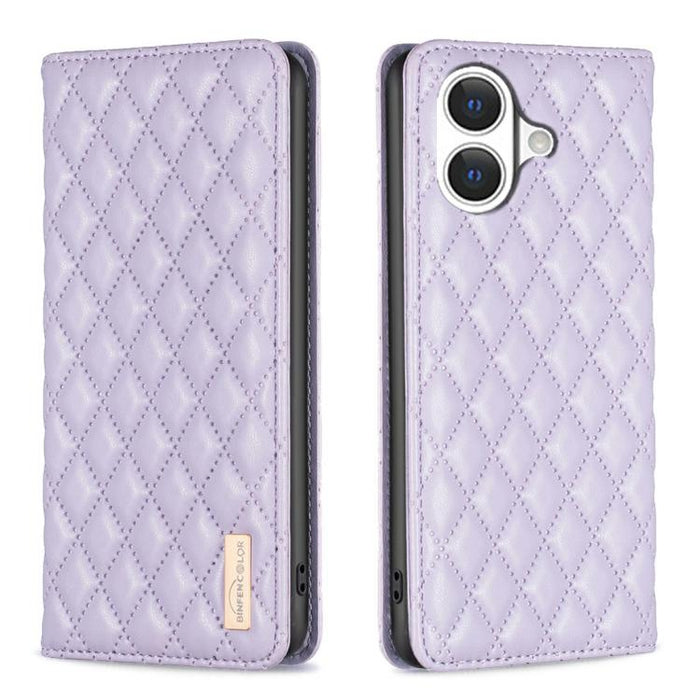 Estuche para teléfono con tapa de cuero magnético Diamond Lattice, For iPhone 18 Pro/17 Pro, For iPhone 18 Pro Max/17 Pro Max, For iPhone 17, For iPhone 17 Air, For iPhone 16 Pro Max, For iPhone 16 Pro, For iPhone 16 Plus, For iPhone 16                ...
