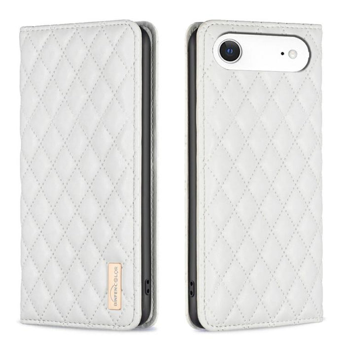 Estuche para teléfono con tapa de cuero magnético Diamond Lattice, For iPhone 18 Pro/17 Pro, For iPhone 18 Pro Max/17 Pro Max, For iPhone 17, For iPhone 17 Air, For iPhone 16 Pro Max, For iPhone 16 Pro, For iPhone 16 Plus, For iPhone 16                ...